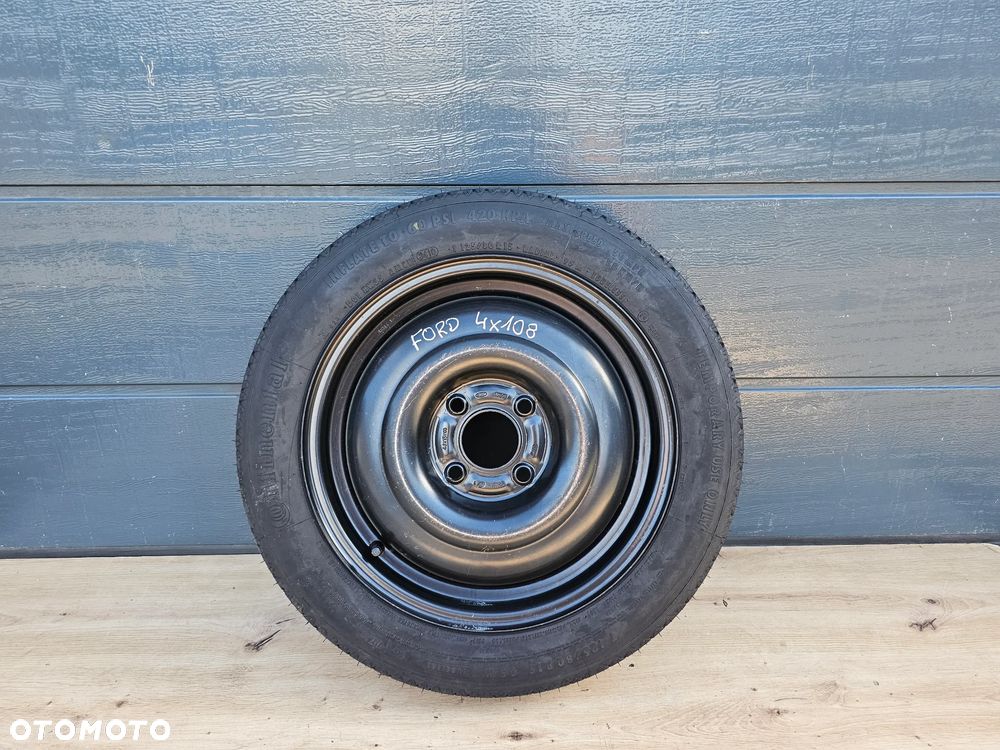 KOŁO DOJAZDOWE ZAPAS FORD FIESTA FOCUS FUSION 15 CALI 125/80/R15 4x108 ET40 4J