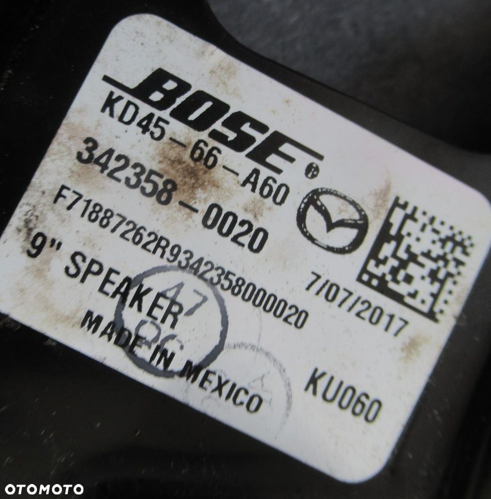 MAZDA 3 III GŁOŚNIK DRZWI LEWY PRZÓD PRZEDNI KD4566A60 - 3