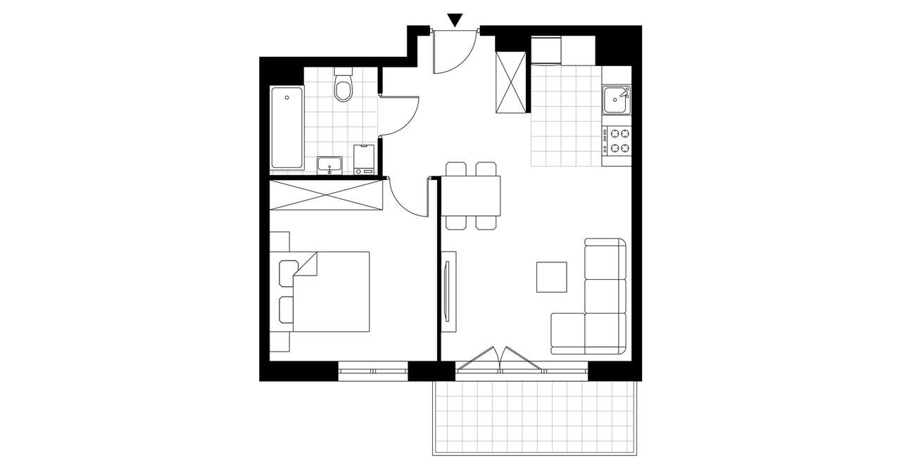 2-pokojowe mieszkanie 42m2 + balkon Bez Prowizji - Pełny obrazek: 3/23