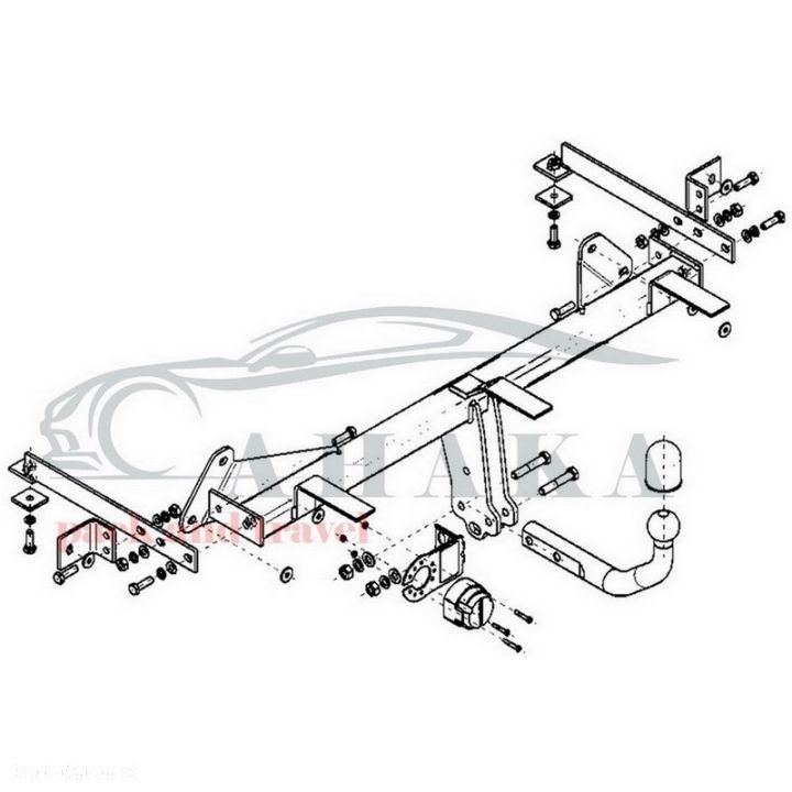 Hak Holowniczy Odkręcany Do Fiat 500L Od 2017 - 2