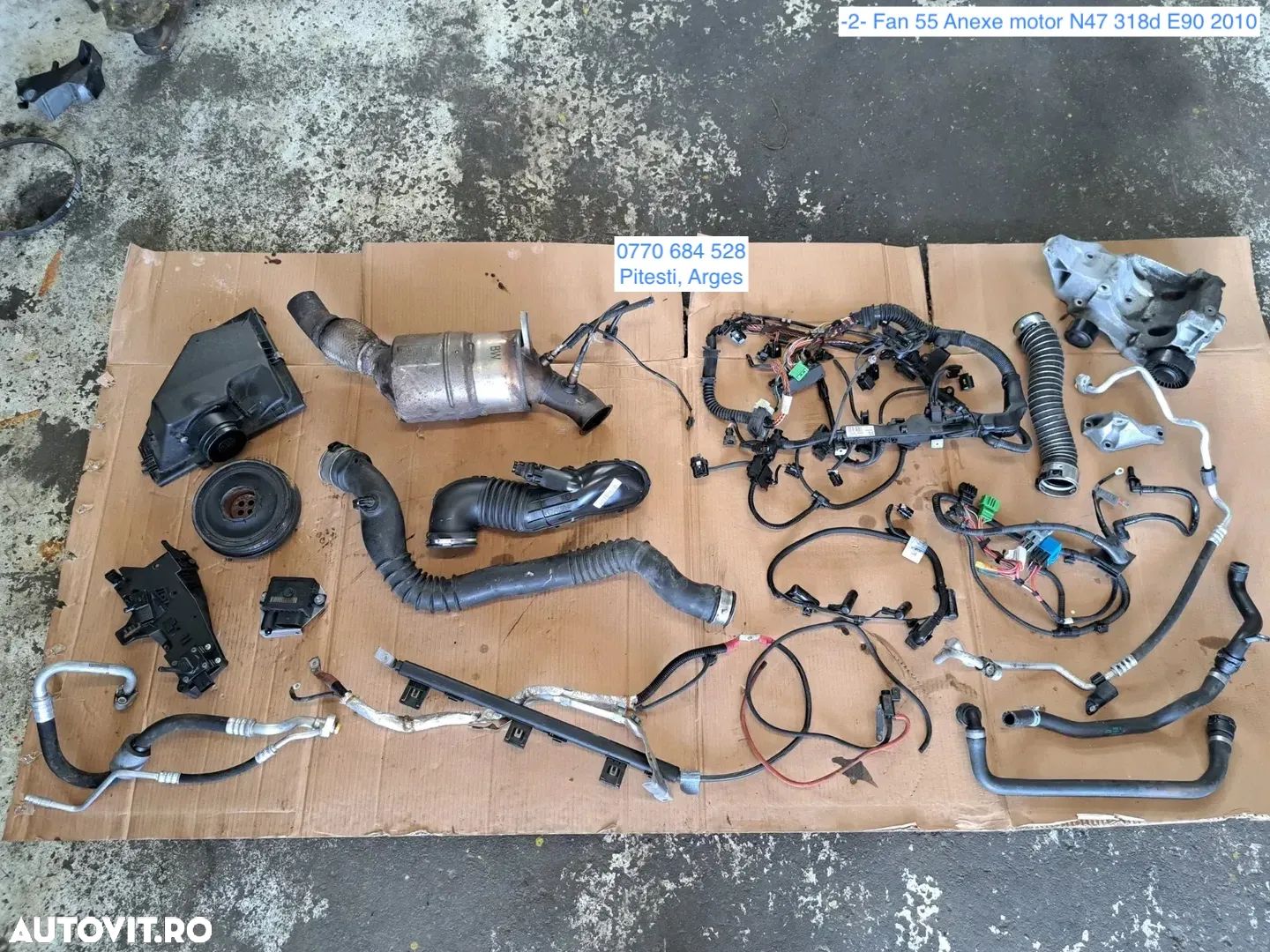 -2- Anexe motor N47 Bmw 318d E90 2010 filtru particule debitmetru fulie furtun turbo intercooler instalatie electrica motor bujii electrovalva conducta ac furtun lichid racire - 1