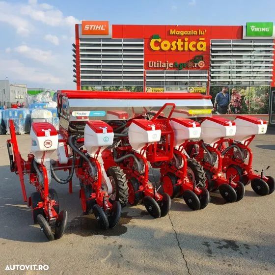 Bufer Semanatoare pneumatica pentru porumb si plante prasitoare cadru fix, Bufer, 6 randuri, calculator DMS08-6, buncar fertilizare jumbo inox 1000 litri,  dublu disc la semanat si fertilizare - 3