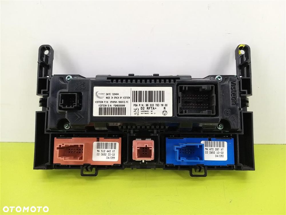 Panel NAWIEWU klimatyzacji Peugeot  407 2004-2011  96533783YW  96533783 - 3