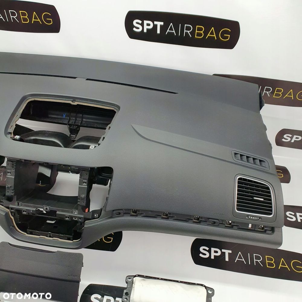VW SHARAN 7N DESKA ROZDZIELCZA KONSOLA KOKPIT PULPIT PODUSZKI AIRBAG AIR BAG PASY KIT SET - 3