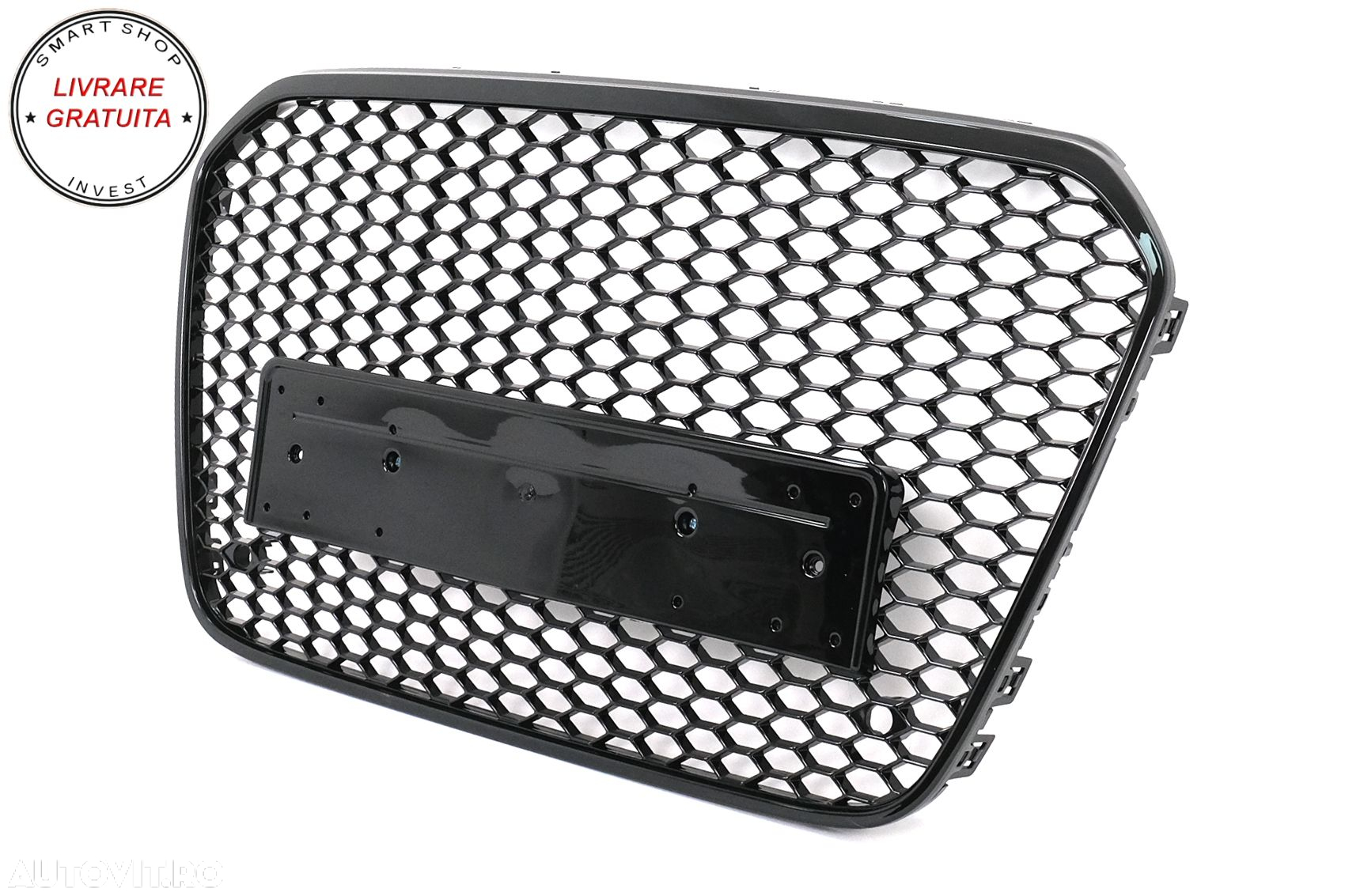Grila Centrala Audi A6 C7 4G (2011-2014) Negru Lucios- livrare gratuita - 3