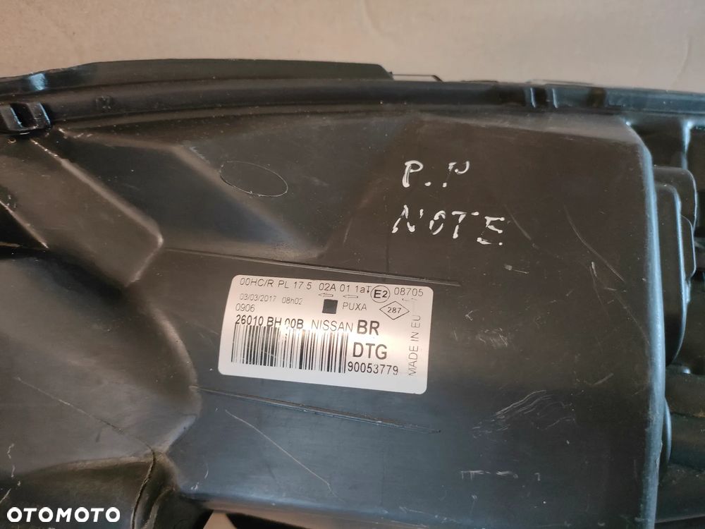 NISSAN NOTE I LIFT 10- LAMPA PRAWY PRZÓD ANGLIA UK - 10