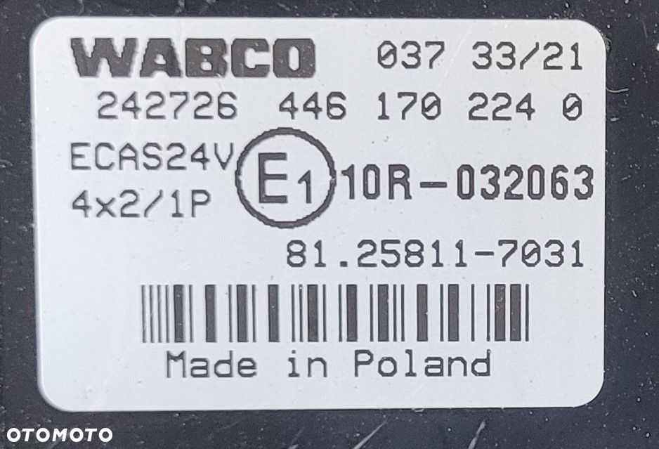 STEROWNIK / KOMPUTER / MODUŁ ECAS MAN 8125811 7031 - 2