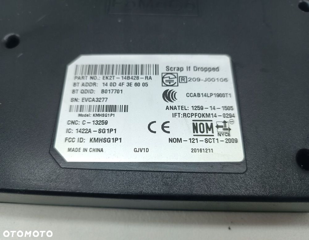 MODUŁ STEROWNIK BLUETOOTH TELEFONU FORD TRANSIT CUSTOM 17R EK2T-14B428-RA - 3