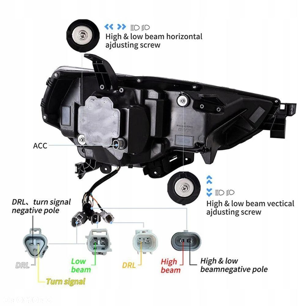 Reflektory Lampy kpl Vland Led Tuning Toyota 4runner 4-Runner V 5 14-24 z24 - 14