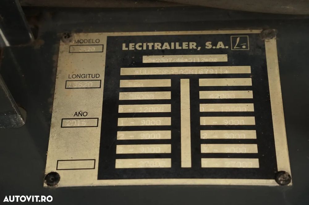 LeciTrailer CONTAINER / ELEVATOR PALFINGER 2.500 KG / AXĂ RIDICATĂ / OBLOANĂ RULANTĂ - 29