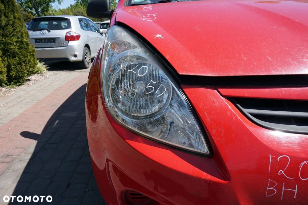 MASKA ZDERZAK BŁOTNIKI LAMPY I20 I BH  HYUNDAI 2008-2012 CZERWONY PRZÓD KOMPLETNY - 20