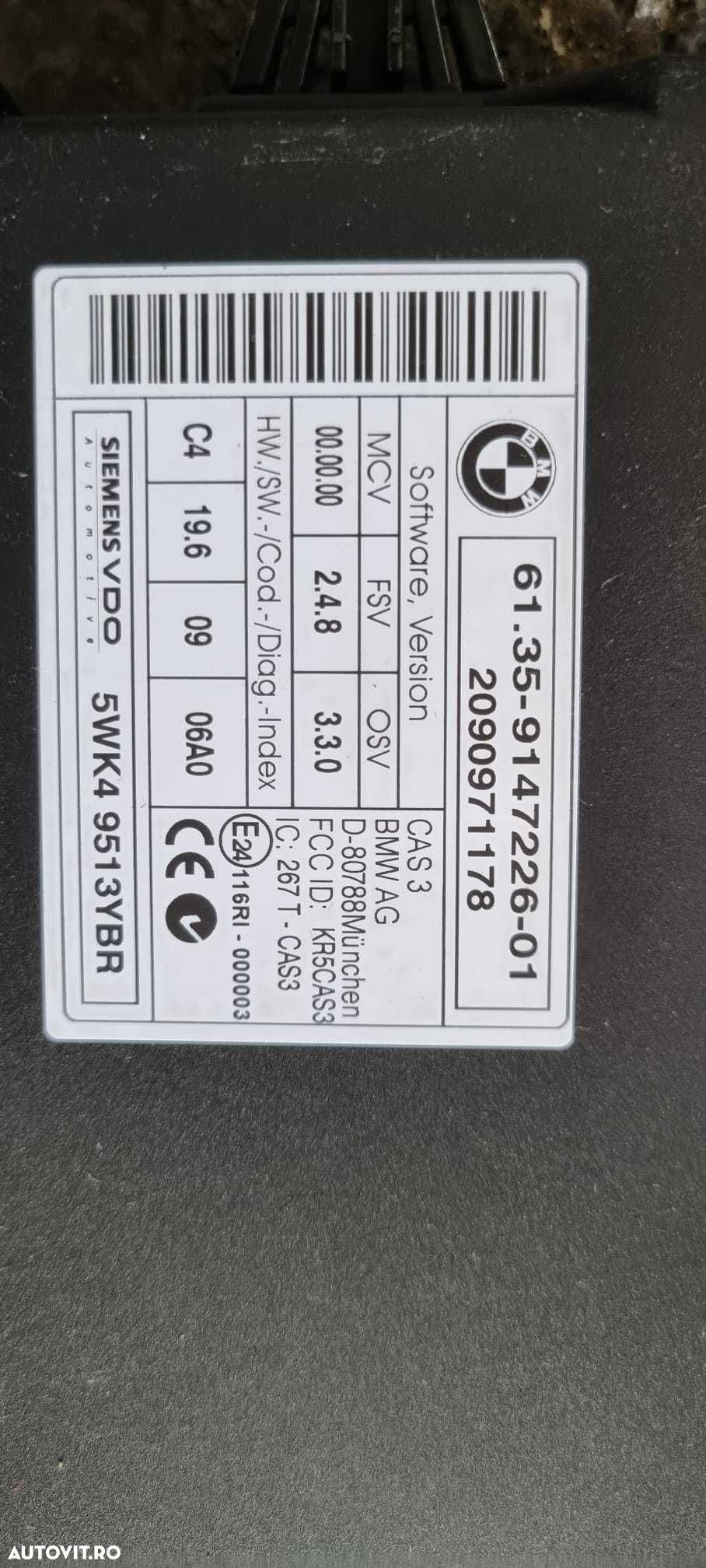 Kit pornire calculator ecu BMW  N47 coduri 8506374 - 3