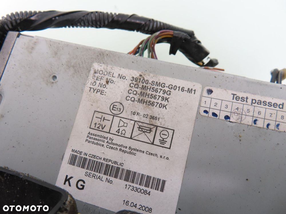 RADIO HONDA CIVIC VIII 39100SMGG016M1 - 6