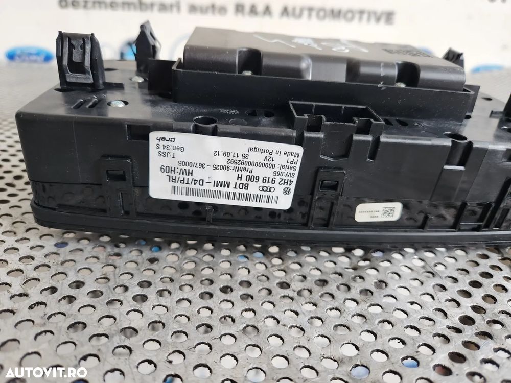 Touch Pad Multimedia MMI Audi A8 4H D4 An 2010-2011-2012-2013-2014-2015-2016-2017 Cod 4H0919600H Dezmembrez Audi A8 3.0 Tdi Motor CLA Cutie NNY An 2010-2011-2012-2013-2014-2015-2016-2017 - Dezmembrari Arad - 5
