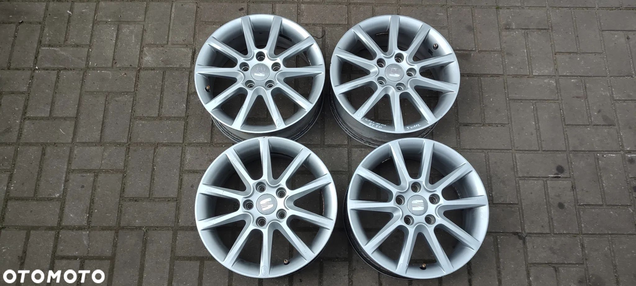 FELGI ALUMINIOWE 5x112 6.5JX16 CALI ET50 SEAT ALTEA TOLEDO LEON VW AUDI SKODA KOMPLET 4 SZTUKI - 1