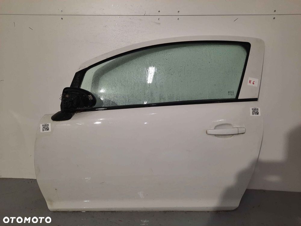 } DRZWI PRZÓD PRZEDNIE LEWE OPEL CORSA D 3D 3 DRZWI HB Y474 Z40R BIAŁE - 1