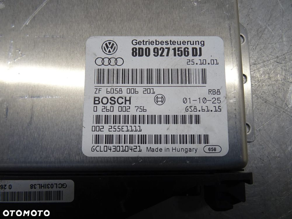 SKODA SUPERB I 01-05 2.8 V6 KOMPUTER STEROWNIK SKRZYNI BIEGÓW 8D0927156DJ - 4