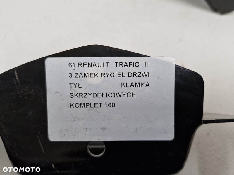 trafic 3 iii vivaro b talento ii zamek klamka rygiel drzwi tył skrzydełkowych - 7