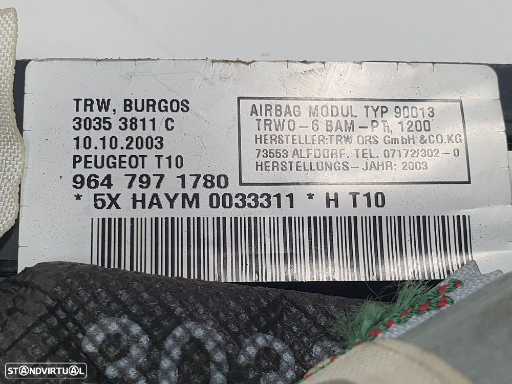 Airbag Cortina Dto Peugeot 206 Hatchback (2A/C) - 3