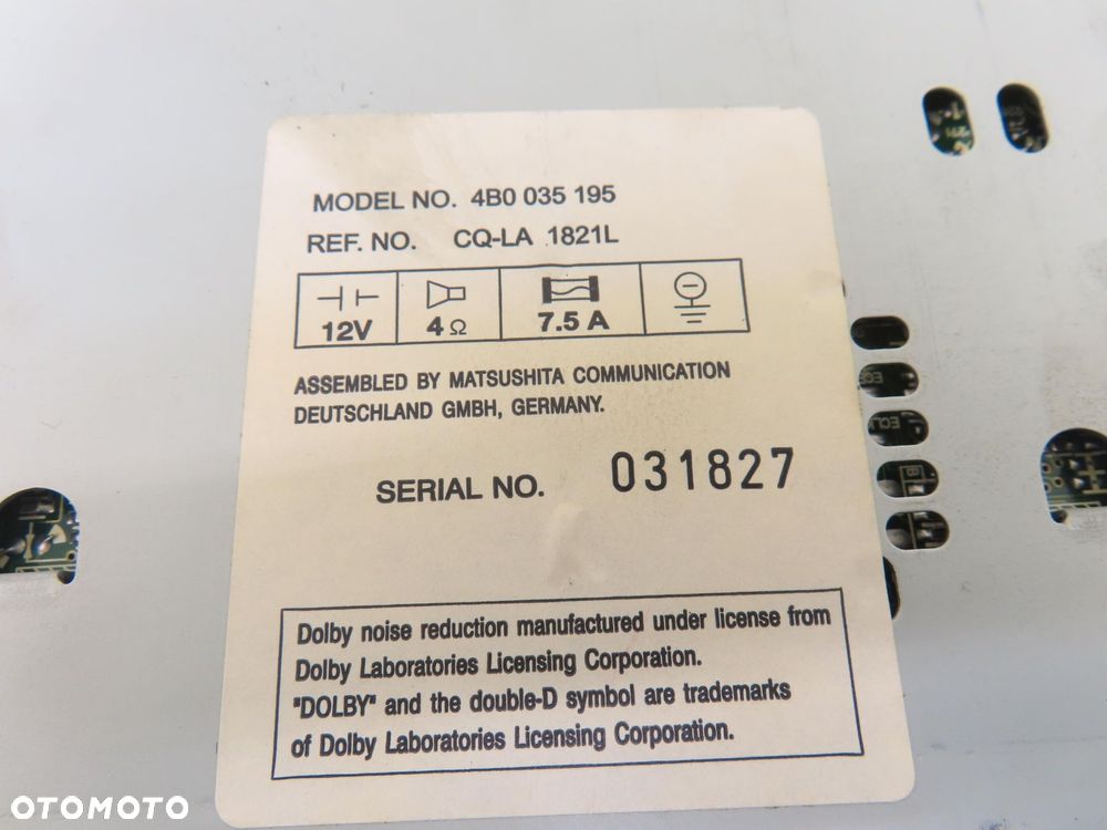 RADIO AUDI SYMPHONY AUDI A6 C5 4B0035195 - 3