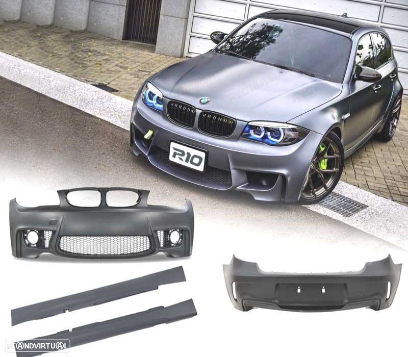KIT CARROÇARIA BMW E87 LOOK 1M SEM PDC - 1