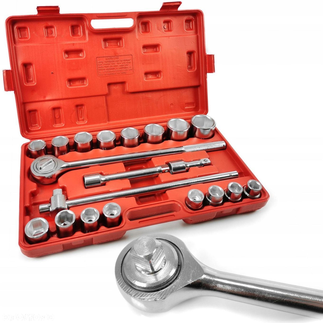 MAR-POL ZESTAW KLUCZE NASADOWE 21PC 3/4" 19-50mm 6-KĄTNE WALIZKA M58252 - 1