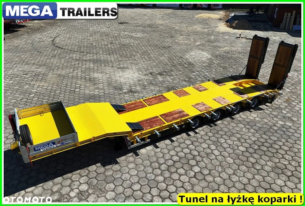 Mega Nisko podłoga 4 osie,  dł. 9,50 m, TUNEL na RAMIĘ KOPARKI !!! - 18