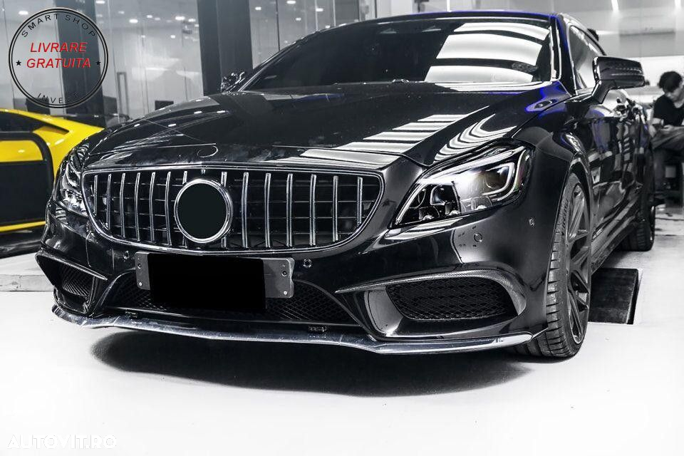 Grila Centrala Mercedes CLS W218 Facelift (2014-2017) GT-R Panamericana Design Neg- livrare gratuita - 8