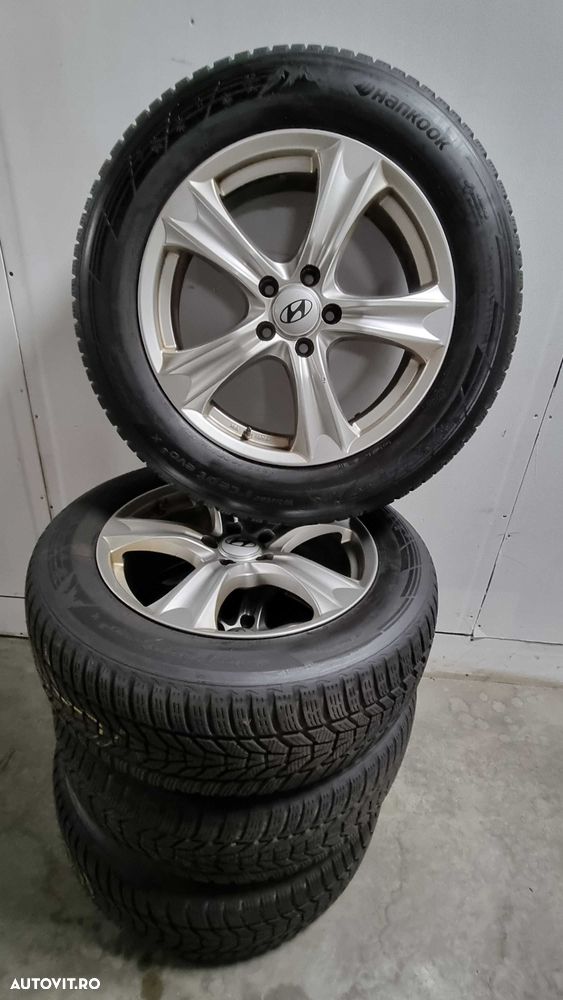 Jante aliaj Hyundai Santa Fe 3 + Cauciucuri de iarna Hankook /5x118