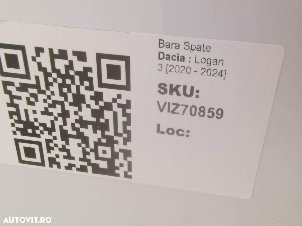 Bara Spate Dacia  Logan 3 2020 2021 2022 2023 2024 Originala In Stare - 8