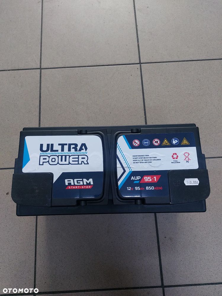 AKUMULATOR ULTRA POWER 12V 95Ah 850A AGM START STOP AUP-95-1 - 1