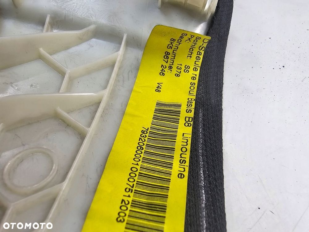 OSŁONA POSZYCIE SŁUPKA PRAWE AUDI A4 B8 8K5867246 V48 - 6