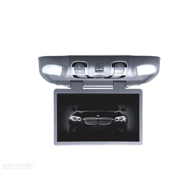 ECRÃ DE TETO CINZENTO 15,6" COM DVD COLUNAS LUZ E JOGOS 32BITS - 1