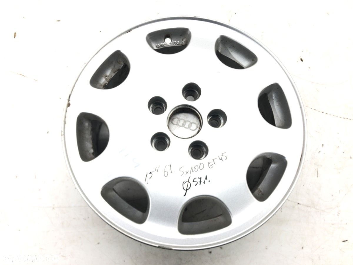 FELGA ALUMINIOWA 15 6J 5X100 ET45 ŚRODEK CENTR. 57,1 - 173.00 PLN - AUDI A3 (8L1) 1996 - 2006 - 1