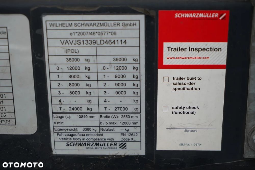 Schwarzmuller / FIRANKA / STANDARD / PALECIARA / OSIE SAF / - 30