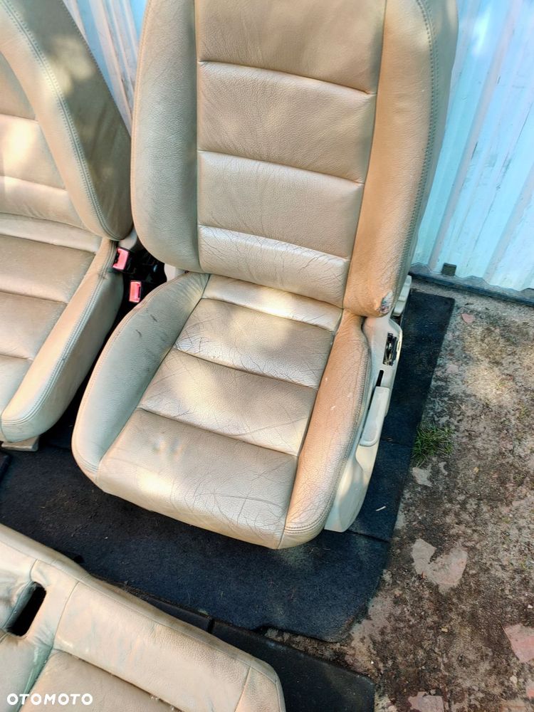 fotele kanapa audi a4 b6 skóra beż + boczki - 11