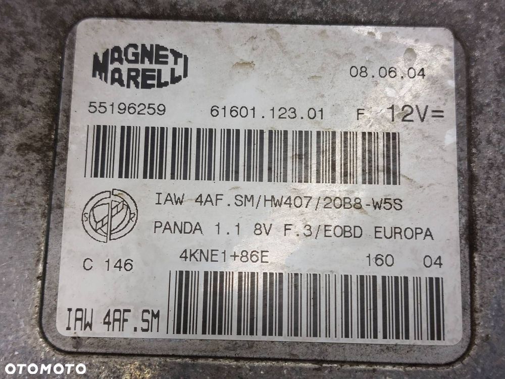 ZESTAW STARTOWY FIAT PANDA II 1.1 8V IAW4AFSM 55196259 51740049 61027500 - 2