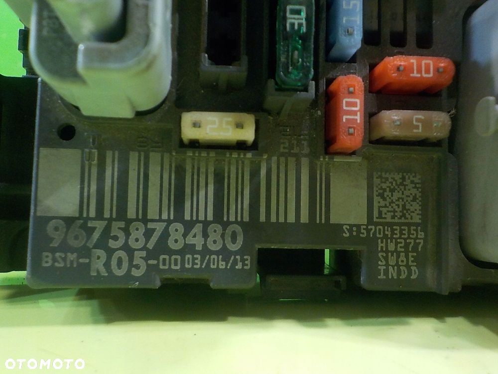 PEUGEOT 308 I LIFT 13r HB 5D skrzynka bezpiecznikow modul BSM 967587480 - 5