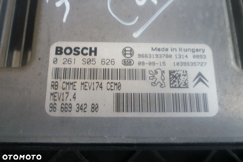 Sterownik komputer Peugeot 308 Citroen C4 1.6 16V 0261S05626 - 2