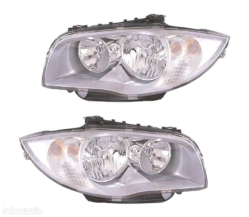 FARÓIS BMW E87 E88 E82 E81 COUPÉ CABRIO PRATA - 1