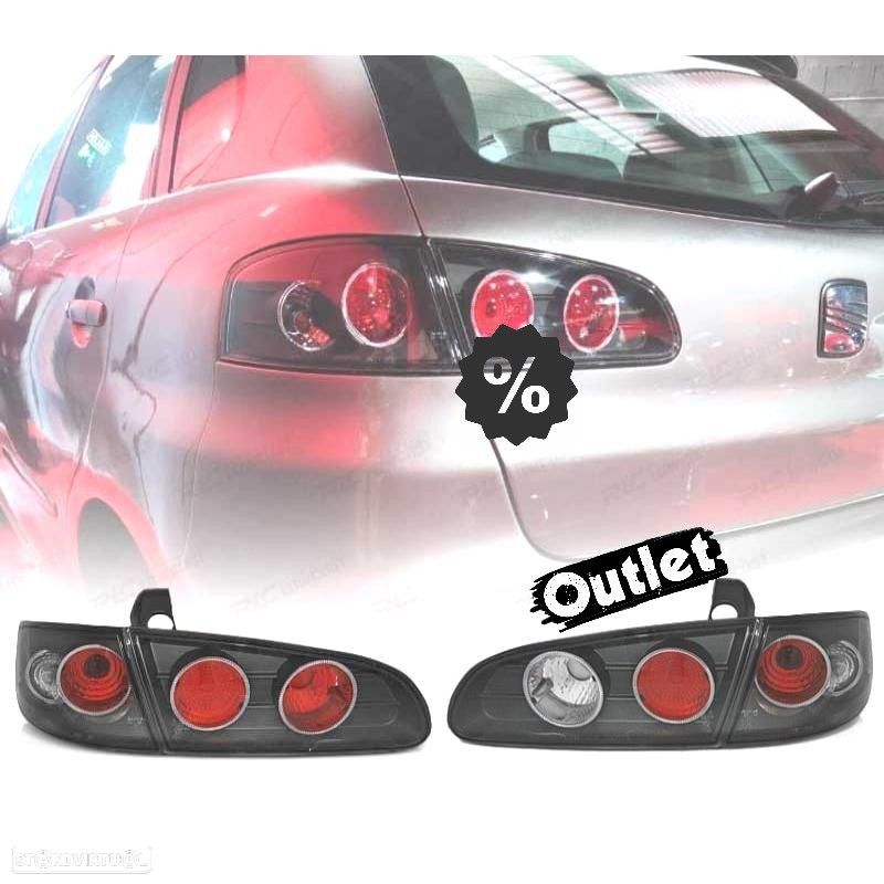 R020079C74 FAROLINS TRASEIROS SEAT IBIZA 6L 02-08 PRETO - 1