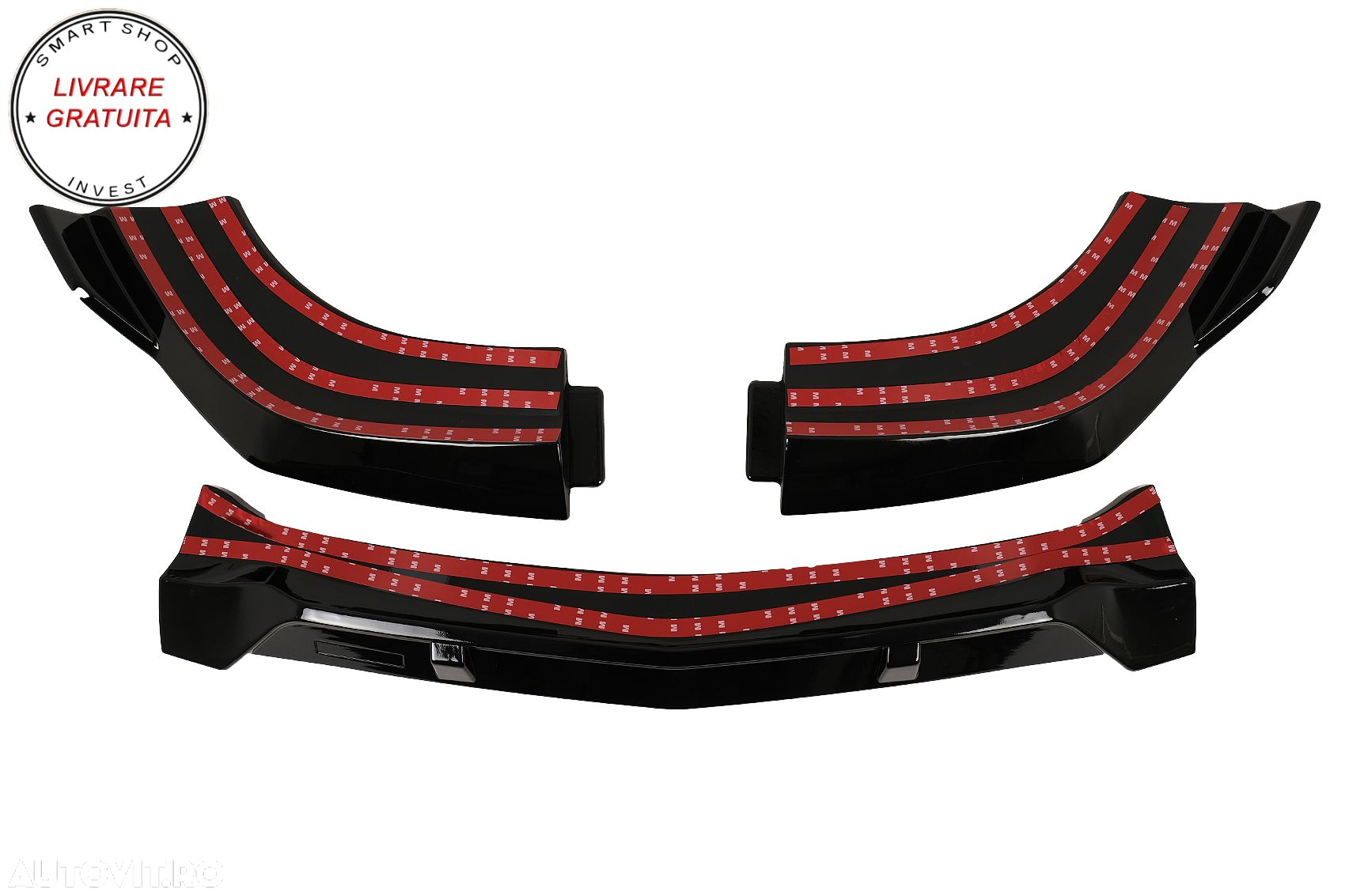 Prelungire Bara Fata Mercedes C-Class W204 S204 C204 Facelift (2011-2015) Negru Lu- livrare gratuita - 6