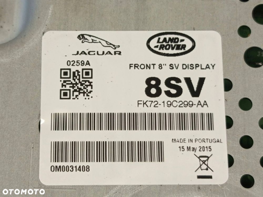WYŚWIETLACZ LCD EKRAN 8" JAGUAR XE X760 15-19 FK72-19C299-AA - 15