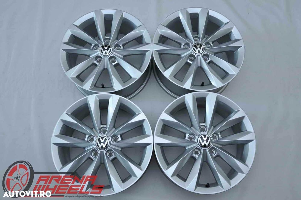 Jante Noi 16 inch Originale VW Golf Passat T-Roc Caddy Beetle Touran - 1