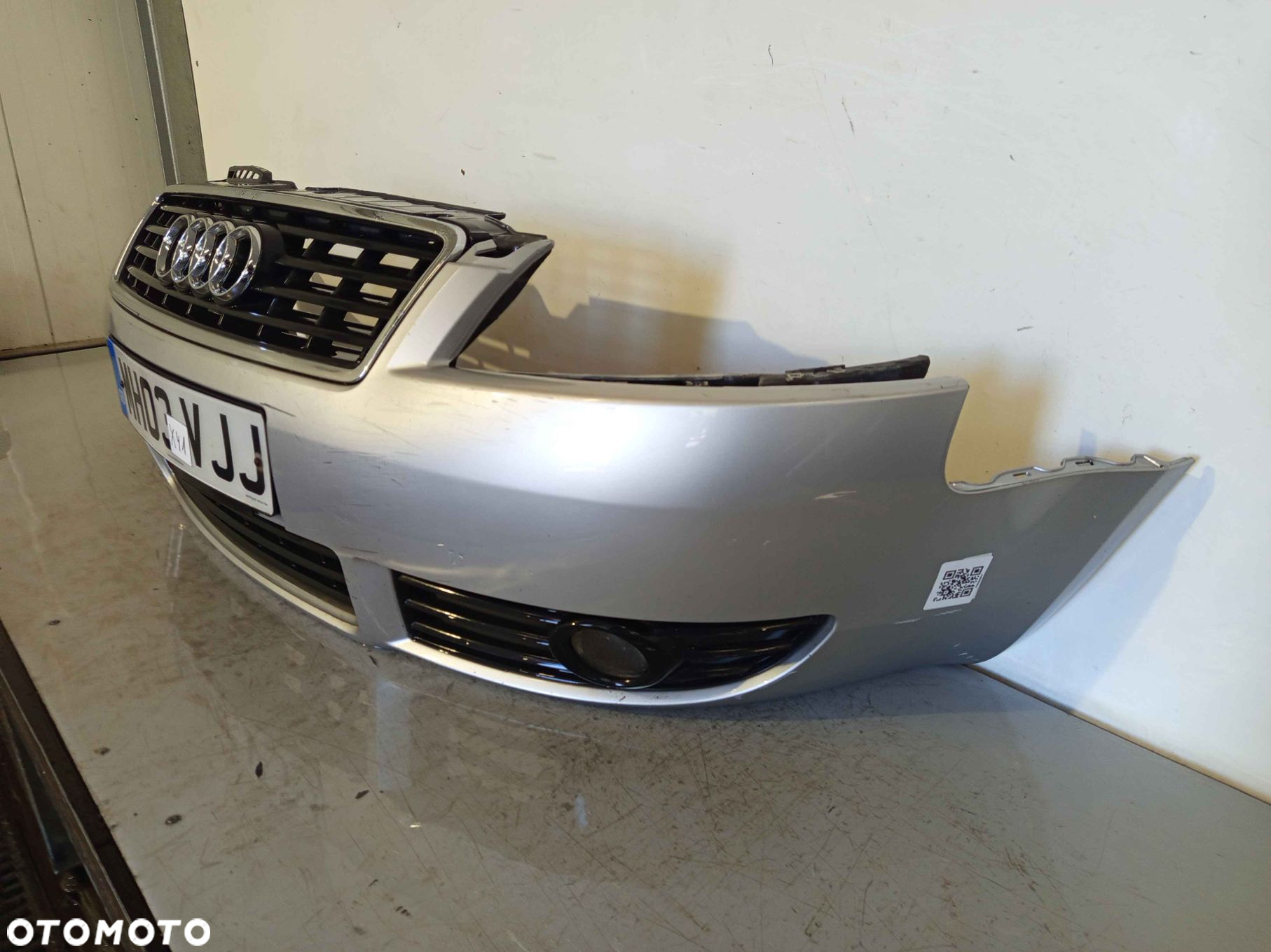 @ ZDERZAK PRZÓD PRZEDNI DO AUDI A4 B6 CABRIO CC LY7W SREBRNY HALOGENY - 3
