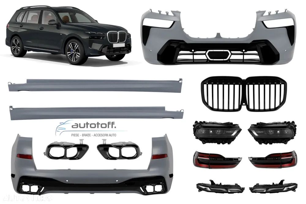 Pachet exterior compatibil cu BMW X7 G07 (2019-2022) Conversie la X7 Facelift dupa 2023 - 1