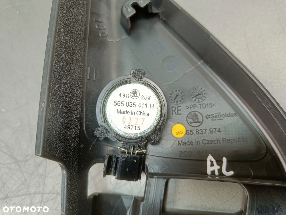 Głośnik Drzwi Prawy Prawa Zaślepka Skoda Kodiaq Trójkąt osłona  565837974 565035411H - 11