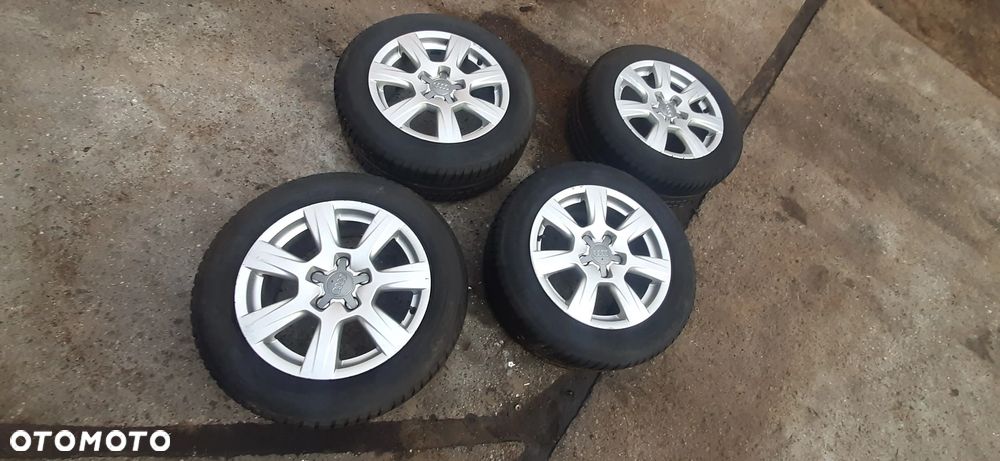AULUFELGI 5X112 16 Cali  PLUS NOWE OPONY 225/55r16 95v KORMORAN AUDI VOLKSWAGEN 8K0601025A 7.5JX16H2 ET45 - 1