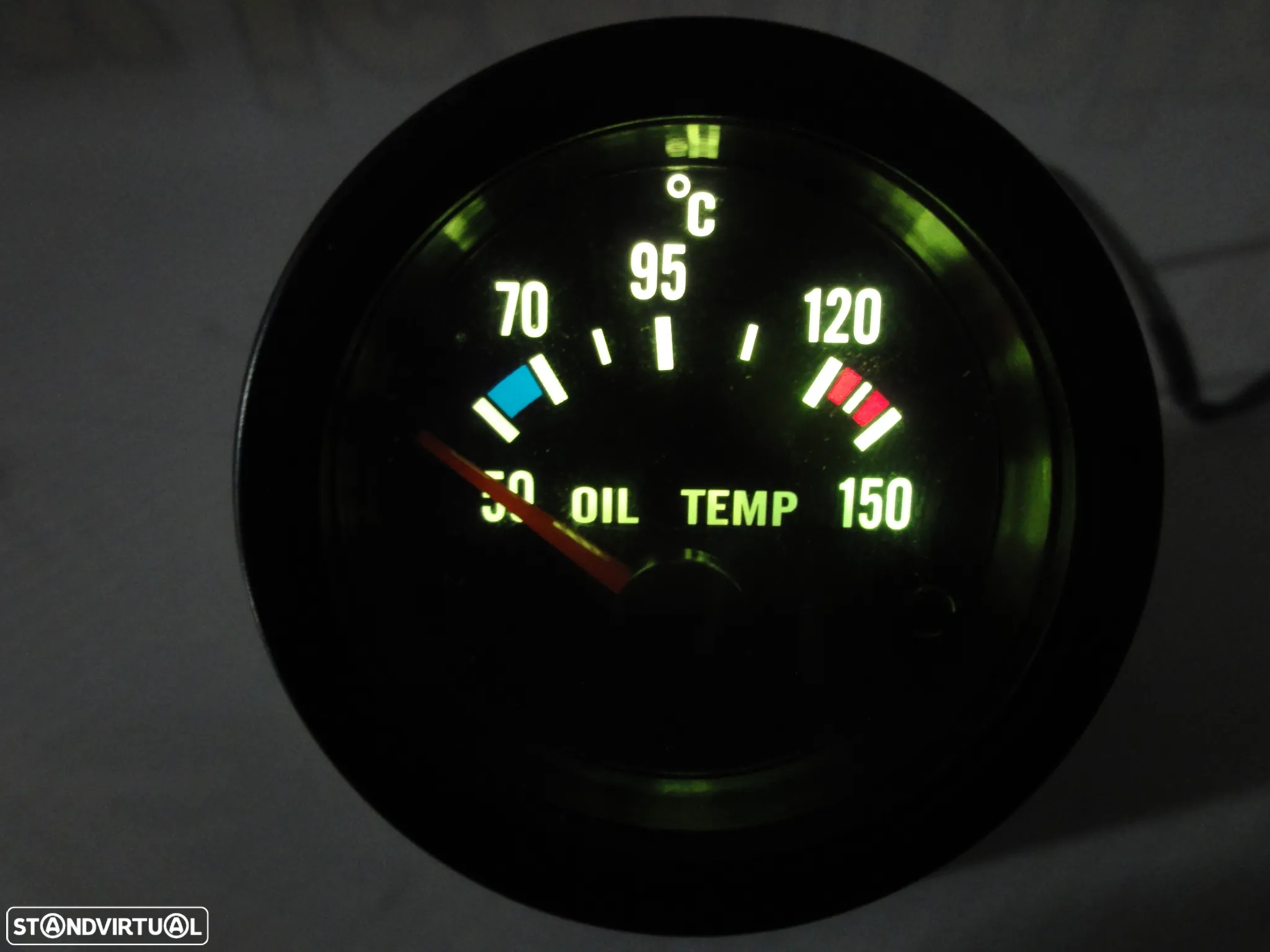 Manómetro fundo preto estilo VDO / Od school disponível em Amperímetro, pressão do turbo, pressão do oleo, temperatura do oleo, temperatura da água, voltagem, vacuo - 42