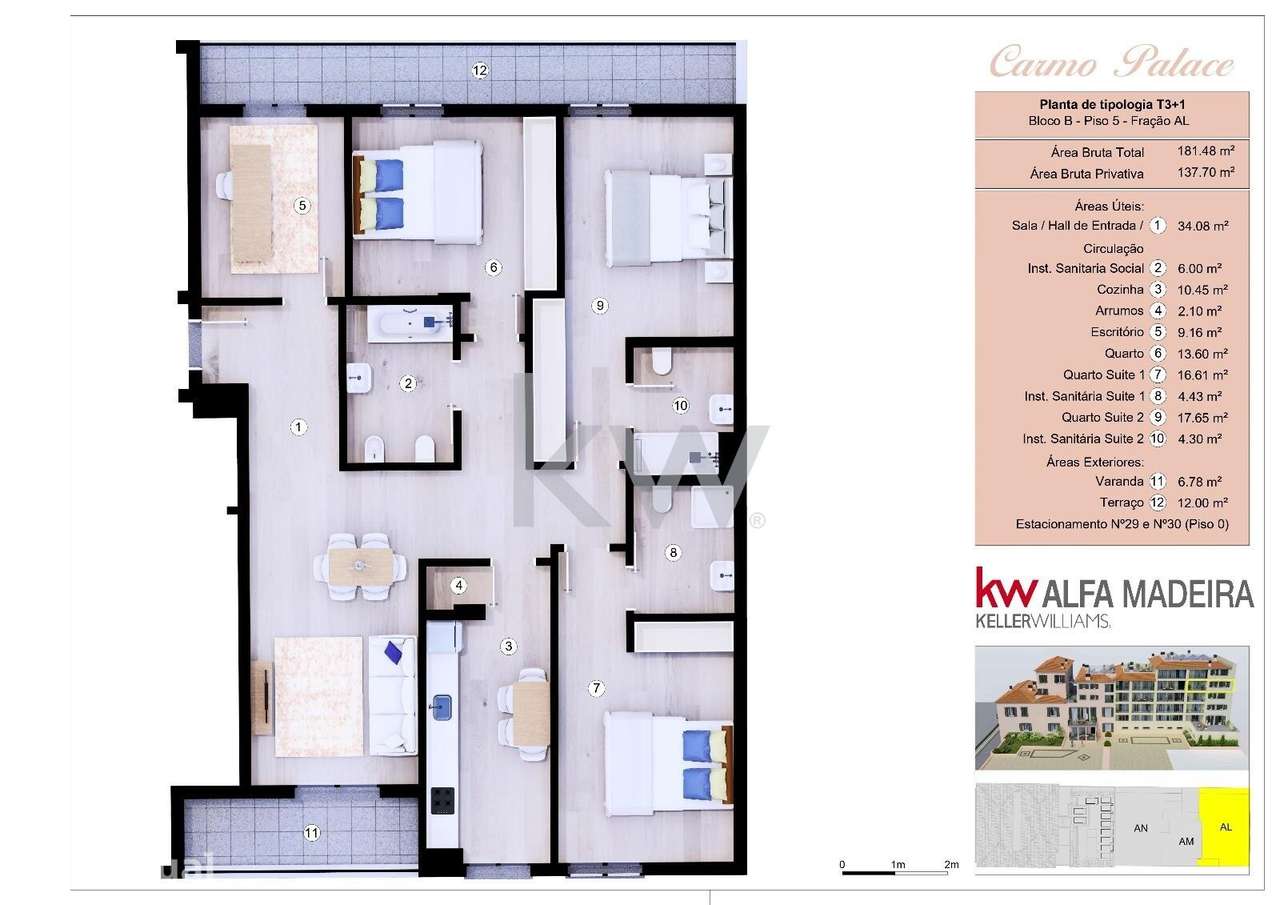 Apartamento T3 + Escritório | Funchal | Madeira Island - Grande imagem: 4/40